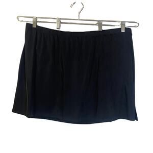 Swimsuits for All Swim Skirt Black Built-In Bikini Bottoms Plus Size 24 Modest